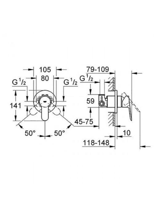 Набор гигиенического душа GROHE BauEdge 28343001