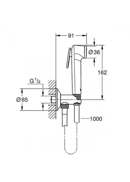 Набор гигиенического душа GROHE BauEdge 28343001