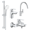 Комплект смесителей c кухонным смесителем GROHE BauEdge New 4 в 1 UA123218K1