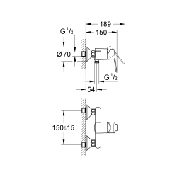 Змішувач для душу GROHE BauEdge 23333000