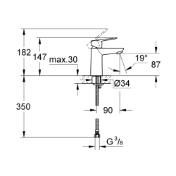 Смеситель для раковины Grohe BauLoop 23337000 S-Size