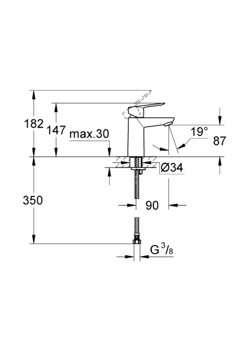 Смеситель для раковины Grohe BauLoop 23337000 S-Size