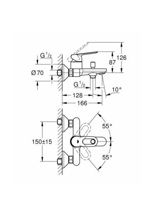 Змішувач для ванни Grohe BauLoop 23603000