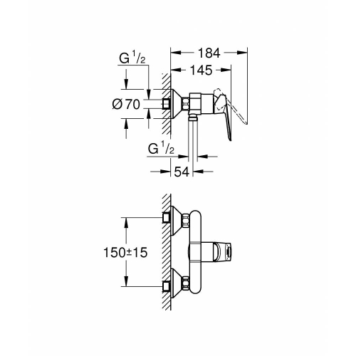 Змішувач для душу GROHE BauLoop 23634000