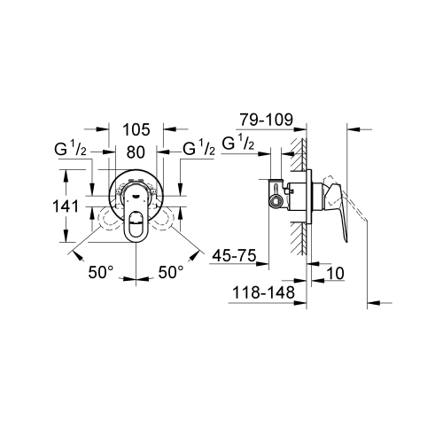 Комплект гігієнічного душу Grohe BauLoop UA2904200B