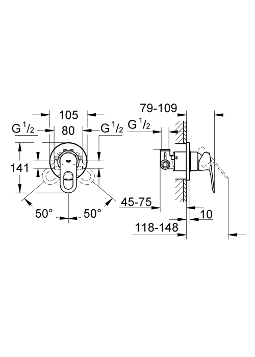 Комплект гігієнічного душу Grohe BauLoop UA2904200B