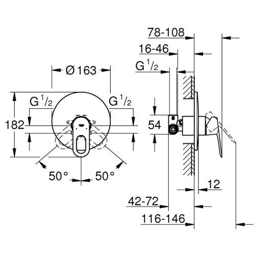 Змішувач для душу GROHE BauLoop 29080000