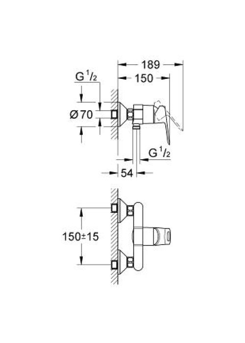 Змішувач для душу Grohe BauLoop 23340000