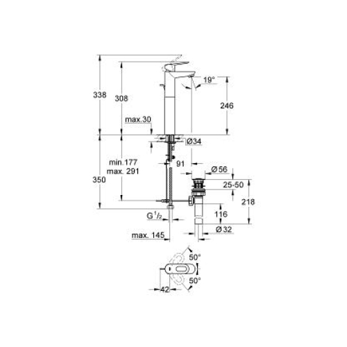 Змішувач для раковини Grohe BAULOOP 32856000 XL-Size