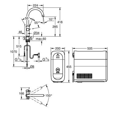 Змішувач кухонний GROHE Blue Home 31455000