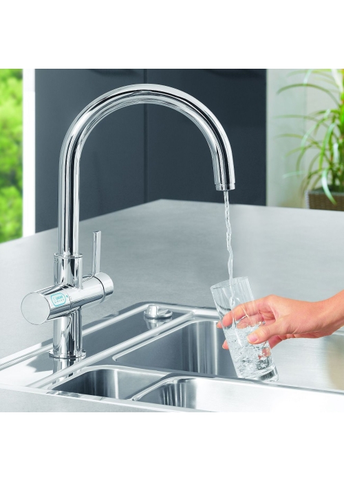 Змішувач кухонний GROHE Blue Pure із системою очищення води та підключенням до фільтру 33249001