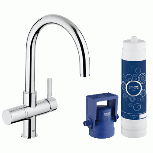 Змішувач кухонний GROHE Blue Pure із системою очищення води та підключенням до фільтру 33249001