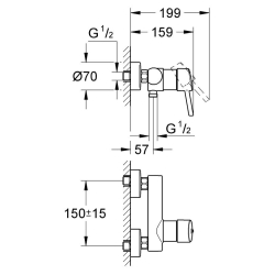 Смеситель для душа Grohe Concetto 32210001