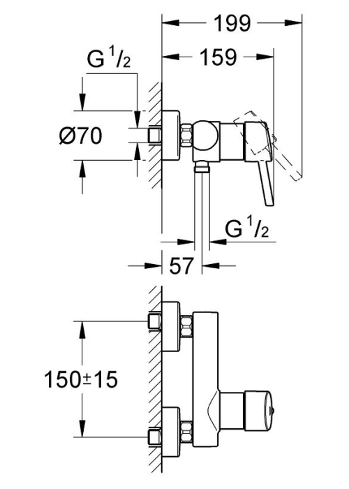 Смеситель для душа Grohe Concetto 32210001