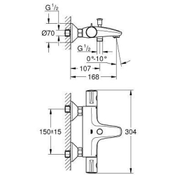 Термостат для ванны Grohe Grohtherm 800  34576000