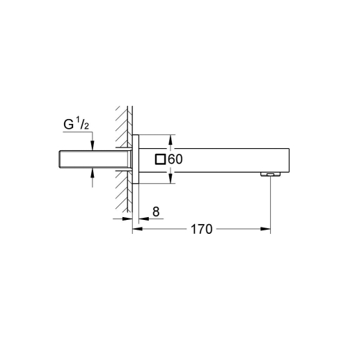 Настенный излив Grohe Eurocube 13303000