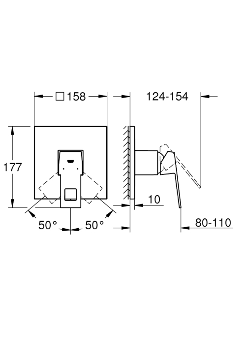 Змішувач для душу Grohe Eurocube 24061000