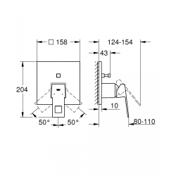 Смеситель для ванны Grohe Eurocube 24062000