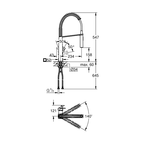 Змішувач для миття Grohe Eurocube, 31395DC0