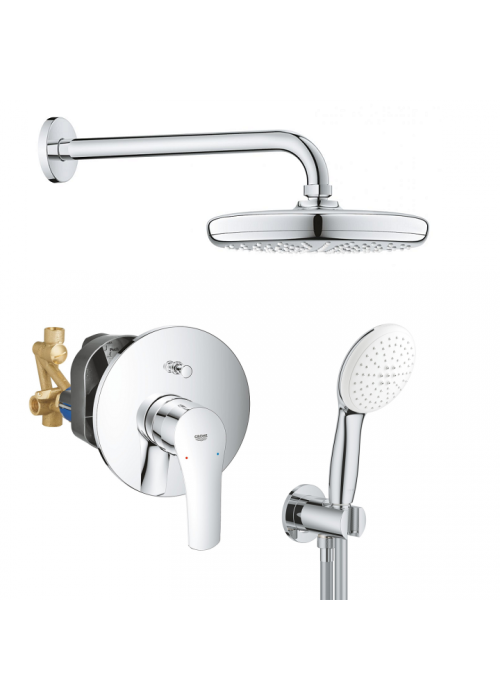 Душова система прихованого монтажу зі змішувачем Grohe Eurosmart з New Tempesta 210 25183003Ros