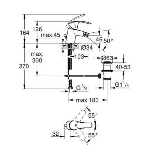 Змішувач для біде Grohe Eurosmart, 32929002