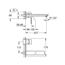 Змішувач для раковини Grohe Lineare 23444001 L-Size