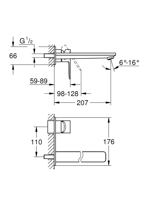 Змішувач для раковини Grohe Lineare 23444001 L-Size