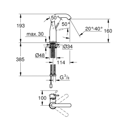 Змішувач для раковини GROHE Essence New M-Size 23480001