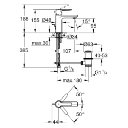 Смеситель для раковины Grohe Lineare 32109001 XS-Size