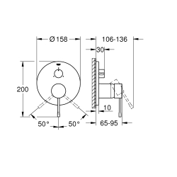 Grohe Essence Смеситель однорычажный на 3 выхода, 24092001