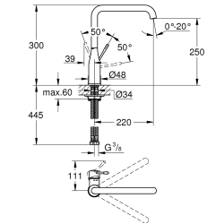 Смеситель кухонный GROHE Essence 30269AL0