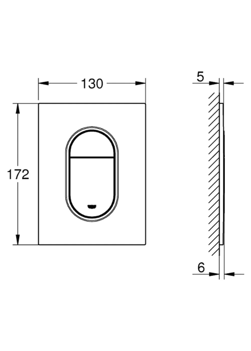 Клавіша змиву Grohe Arena Cosmopolitan 37624DL0 теплий захід сонця (рожеве золото)