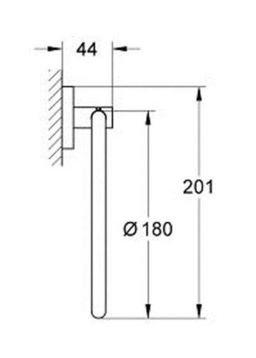 Круглий рушникотримач Grohe Essentials, 40365001