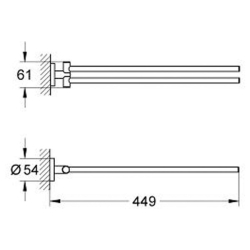 Рушникотримувач Grohe Essentials, 40371001