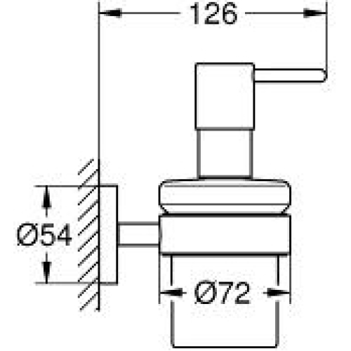 Дозатор рідкого мила з тримачем GROHE Essentials, 40448001