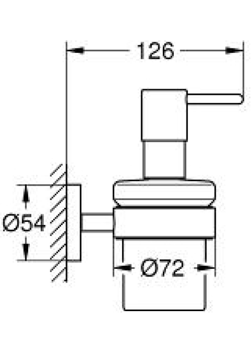 Дозатор рідкого мила з тримачем GROHE Essentials, 40448001