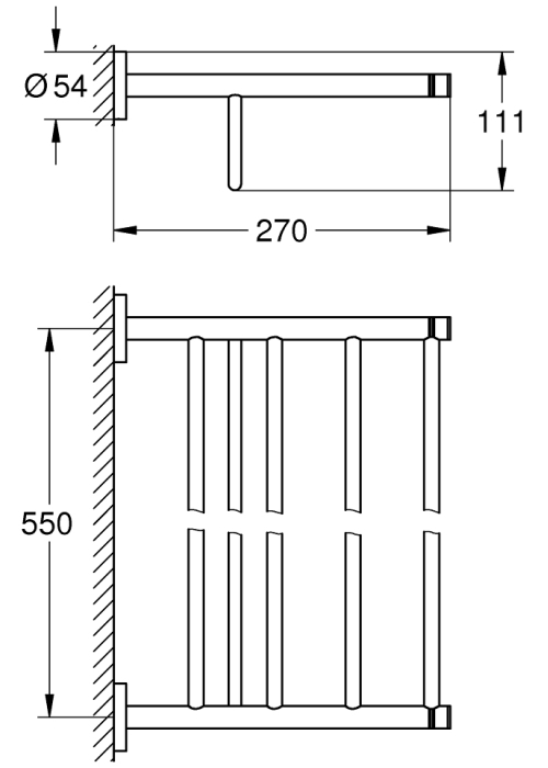 Держатель полотенца Grohe Essentials, 40800001