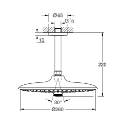 Верхній душ Grohe Euphoria 260, 26461000