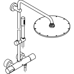 Душова система з термостатом Grohe Rainshower Smartactive Cube 310, 26649000