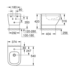 Біде для підлоги Grohe Euro Ceramic 39208000