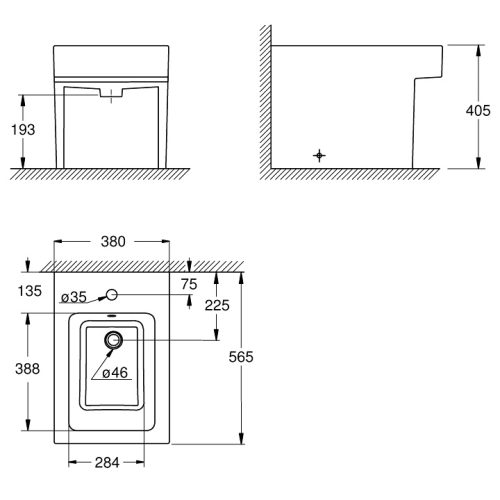 Підлогове біде Grohe Cube Ceramic 3948700H