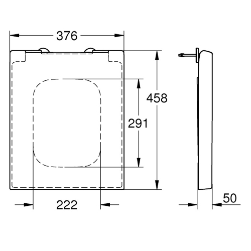 Сидіння для унітазу Grohe Cube Ceramic 39488000