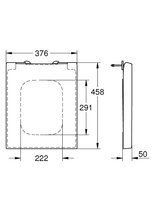 Сиденье для унитаза Grohe Cube Ceramic 39488000