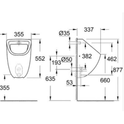 Пісуар Grohe Bau Ceramic 39438000