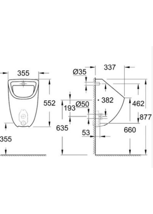 Пісуар Grohe Bau Ceramic 39438000