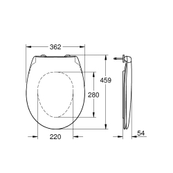 Сиденье для унитаза Grohe Bau Ceramic 39492000