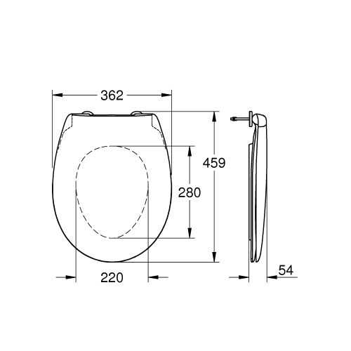 Сидіння для унітазу Grohe Bau Ceramic 39492000