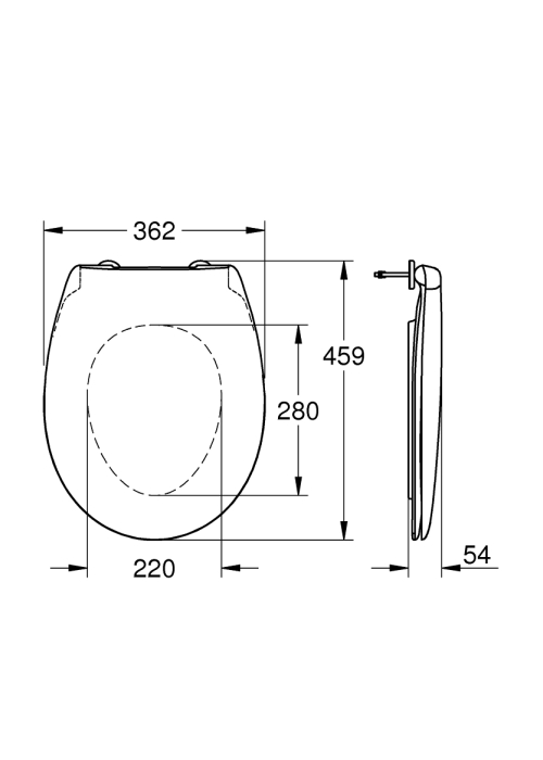 Сиденье для унитаза Grohe Bau Ceramic 39492000