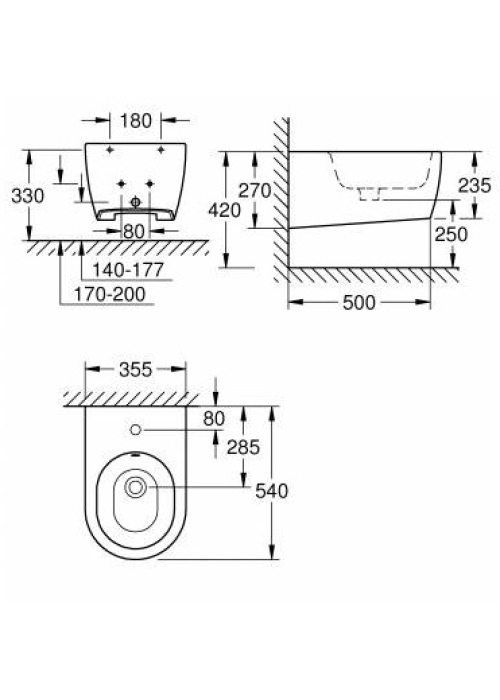 Підвісне біде Grohe Essence 3957400H