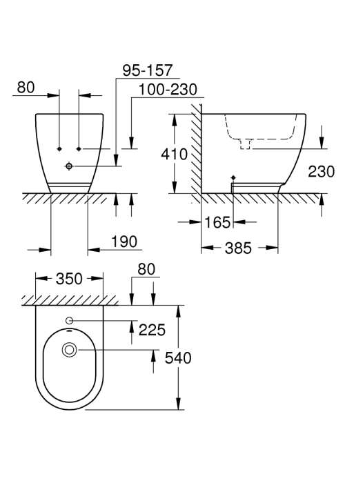 Напольное биде Grohe Essence 3957500H